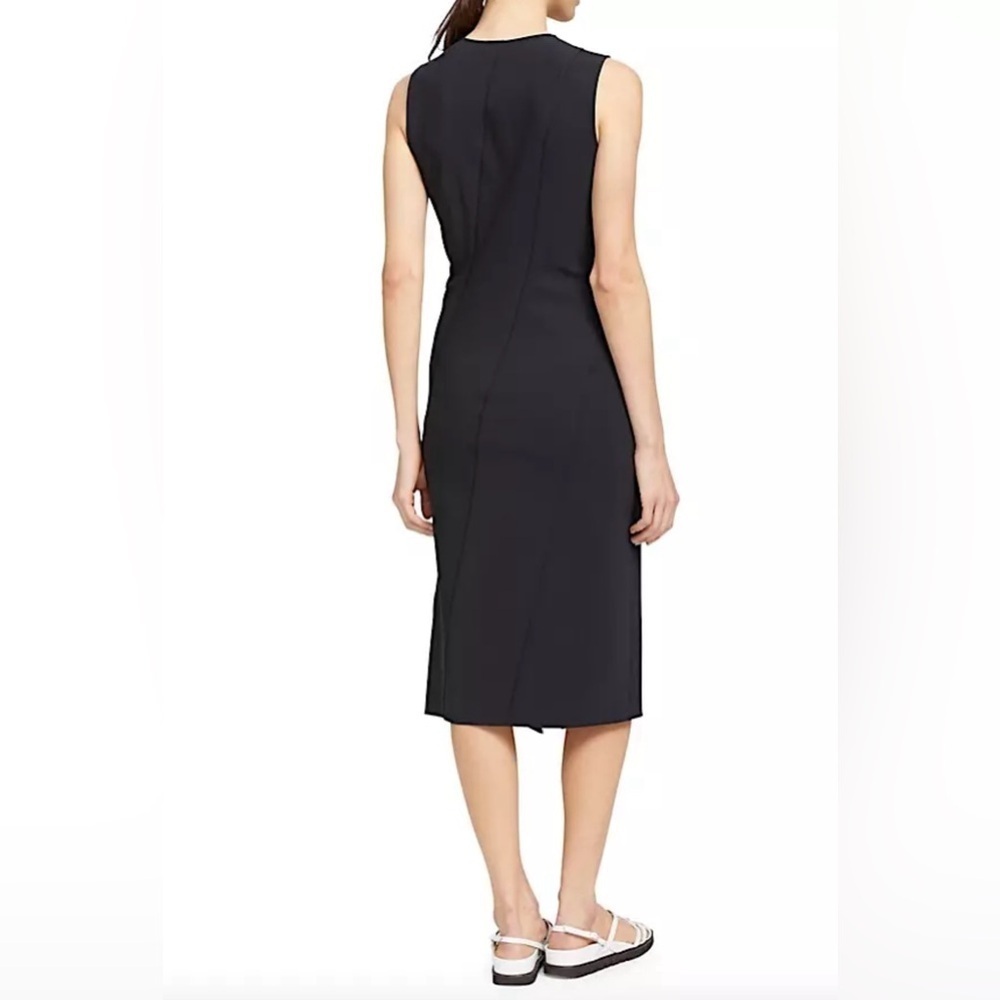 Theory Women Black Precision‎ Ponte Seamed Dress Size L - Picture 2 of 3